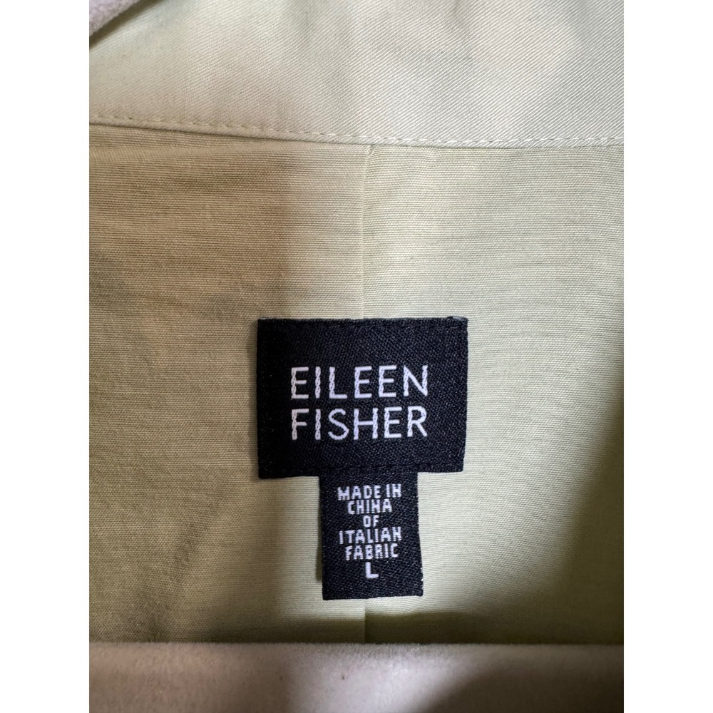 Eileen Fisher Cream Button-Front Trench Coat - Picture 2 of 8
